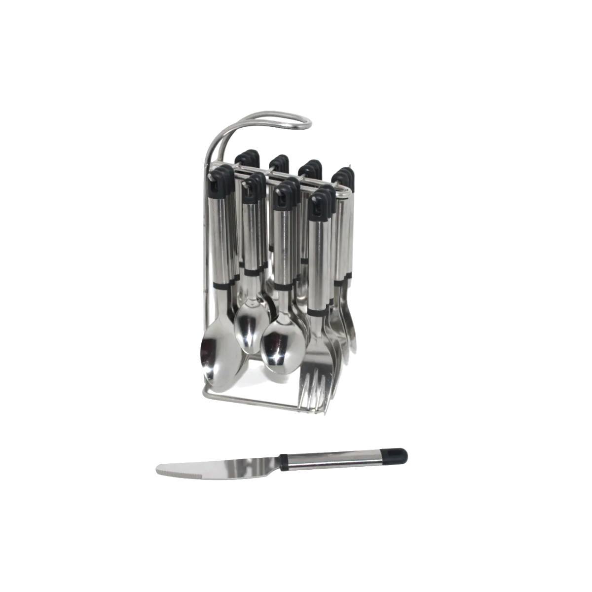 26 Pcs Stainless Steel Hanging complete Cutlery Set with hanging stand or rack