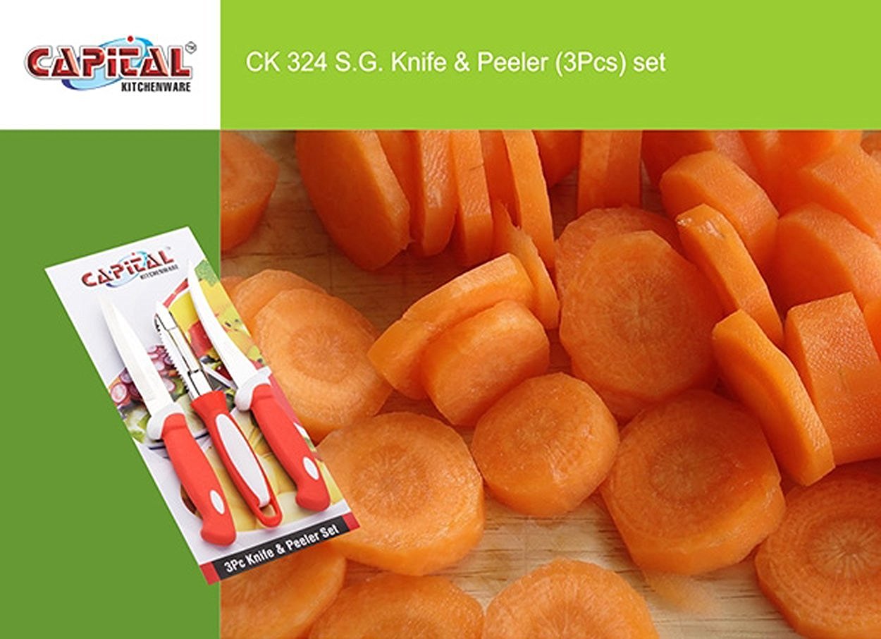 Capital S G Knife & Peeler 3 PCS Set CK 324-510 Capital S G Knife & Peeler 3 PCS Set CK 324-510