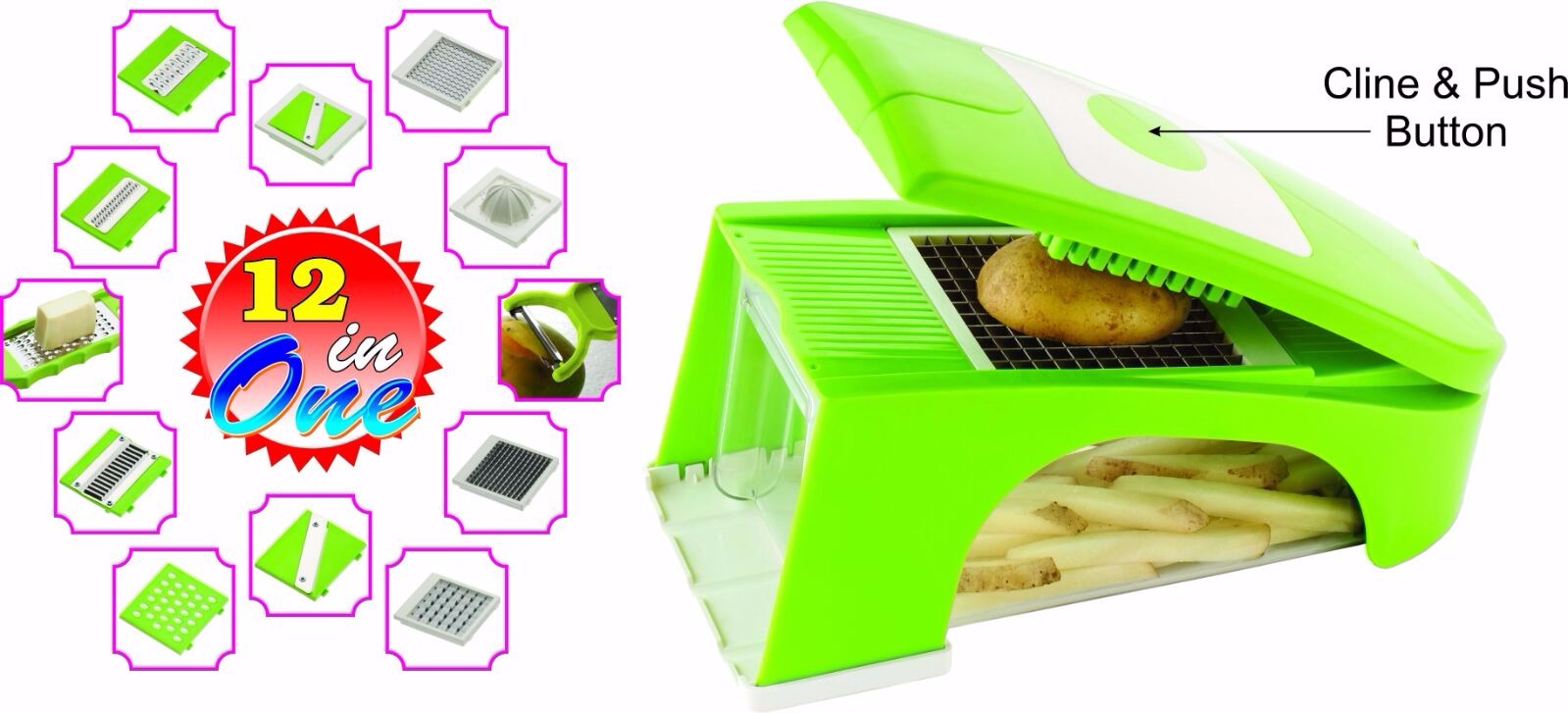 Classic Vegetable & Fruit Nicer Dicer - 12 In 1-824