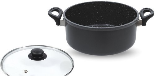 OK Marble Stone cookware Stew Pot 4.2 Ltr with Glass Lid