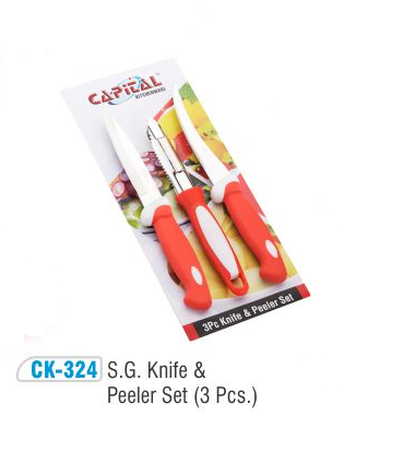 Capital S G Knife & Peeler 3 PCS Set CK 324-323 Capital S G Knife & Peeler 3 PCS Set CK 324-323