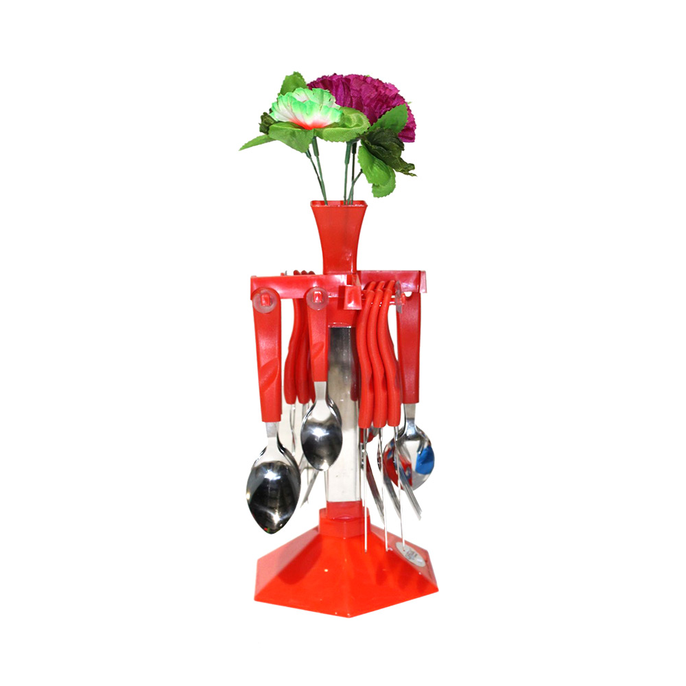 red-cutlery-set