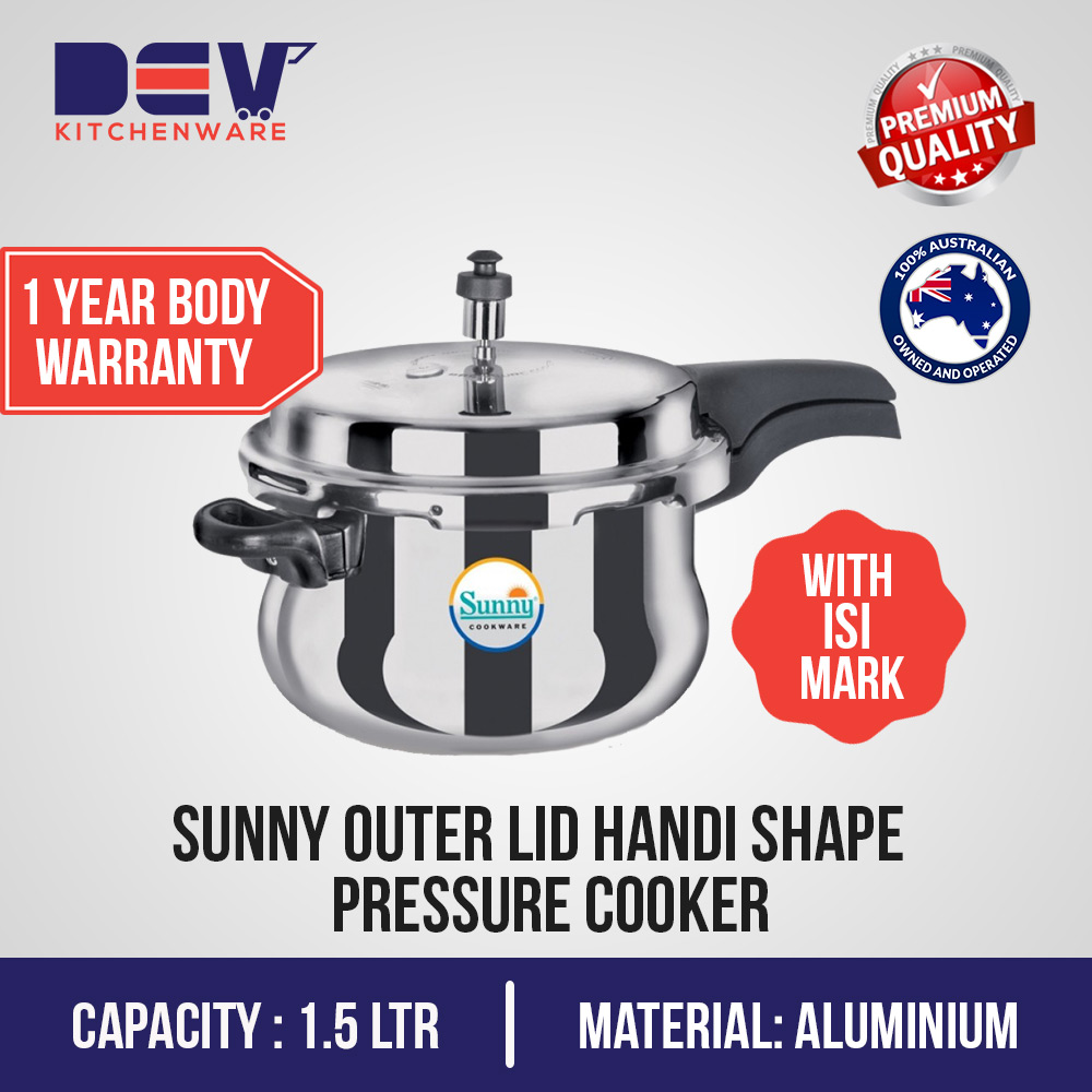 1.5 Liters Handi pan shape outer lid 1.5 Ltr Aluminium Pressure Cooker 1.5 L
