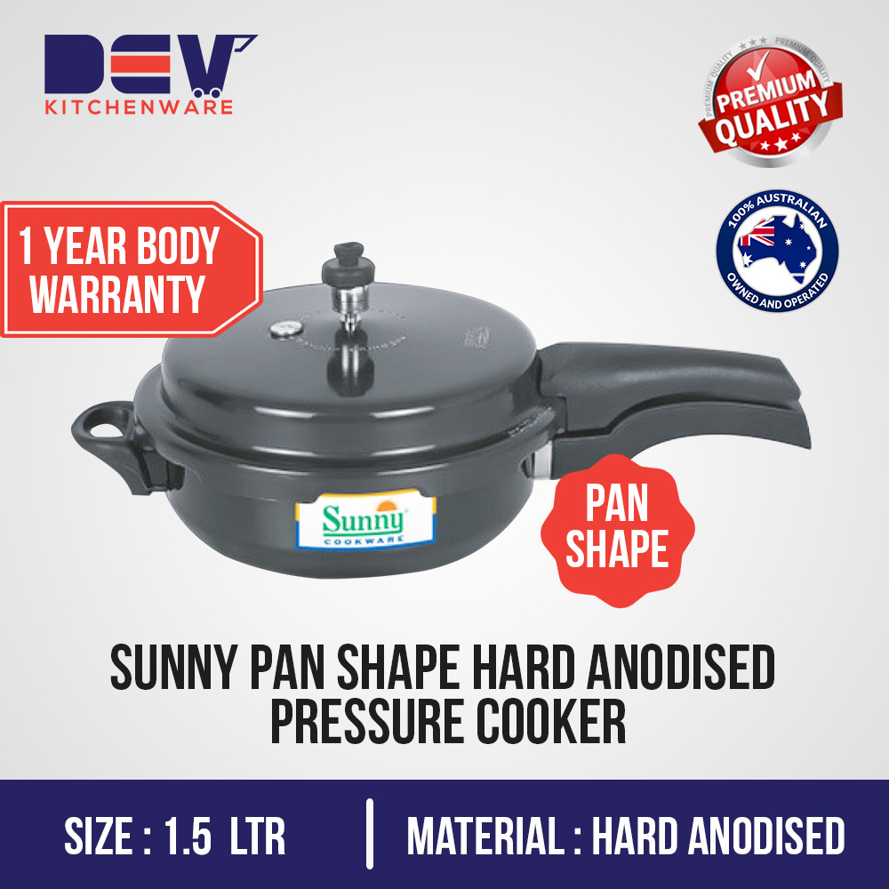 Sunny Pan shape Baby 1.5 Ltr Hard Anodised Pressure Cooker