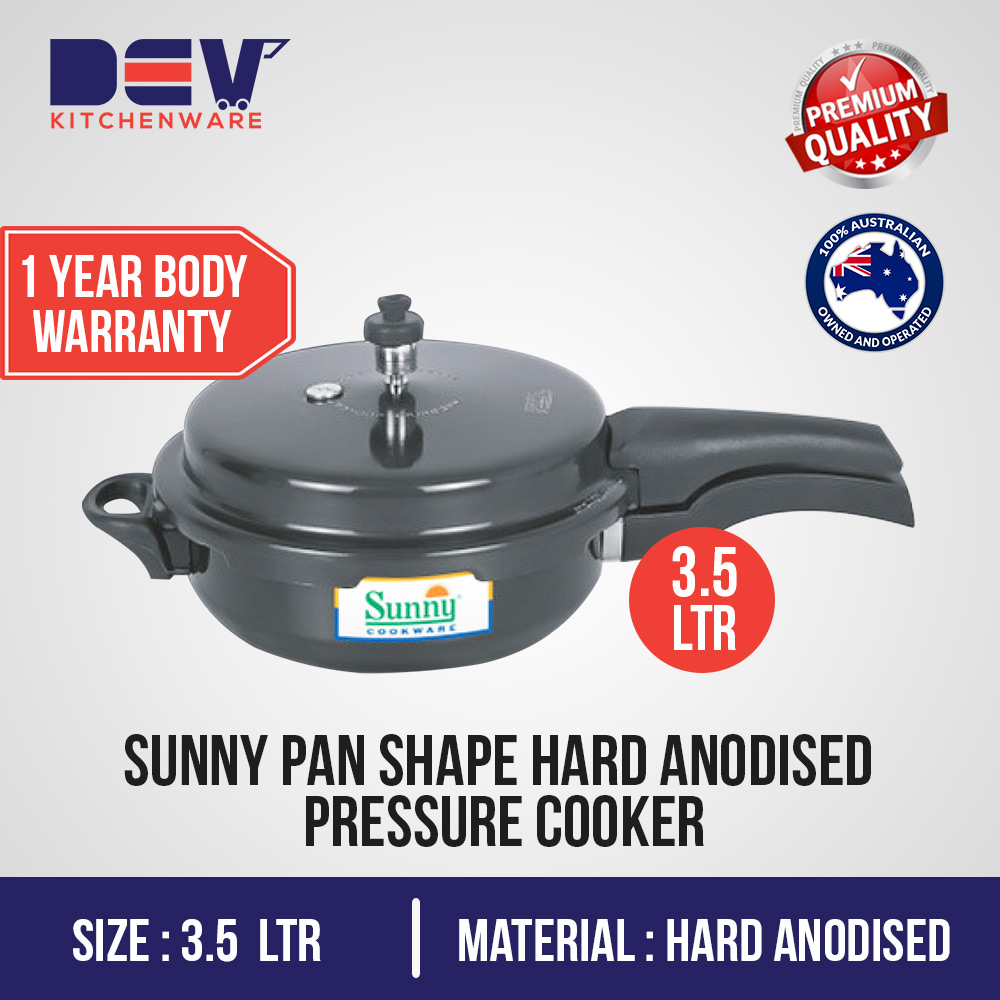 Sunny Pan shape Junior 3.5 Ltr Hard Anodised Pressure Cooker