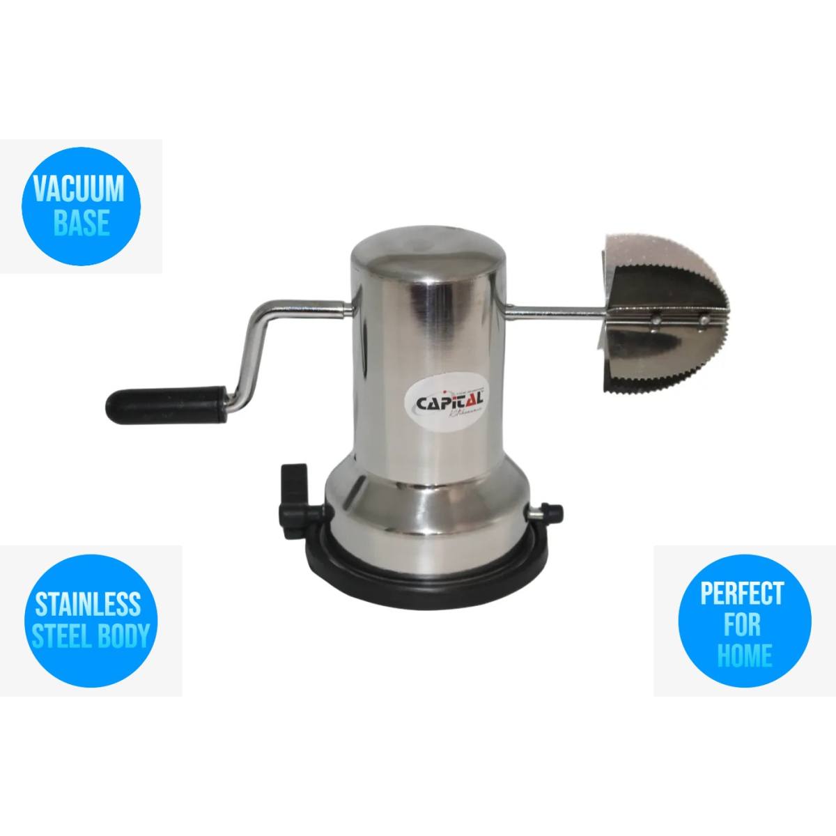 Coconut Scraper / Coconut Grater Stainless Steel Body With Vacuum Base