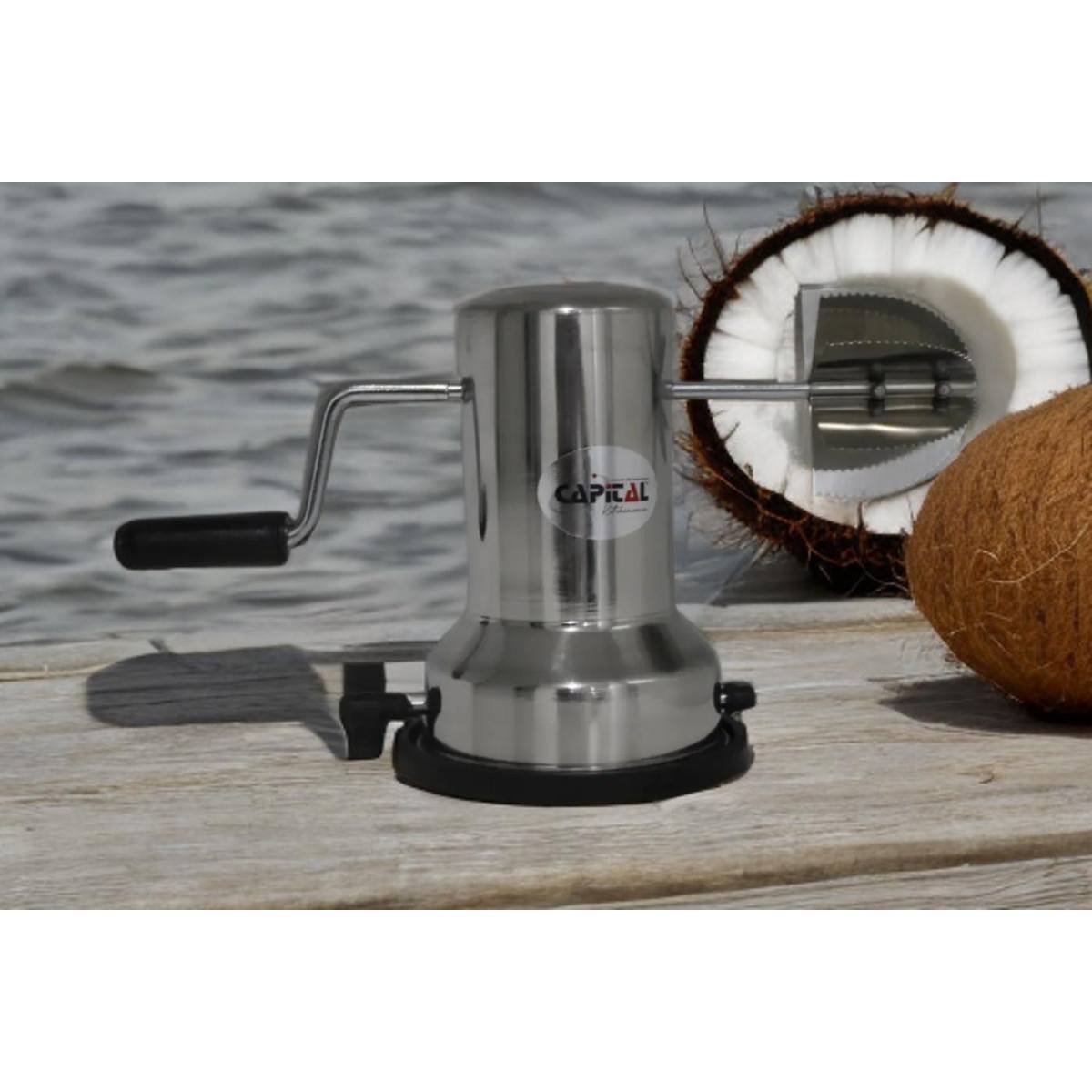 Coconut Scraper / Coconut Grater Stainless Steel Body With Vacuum Base