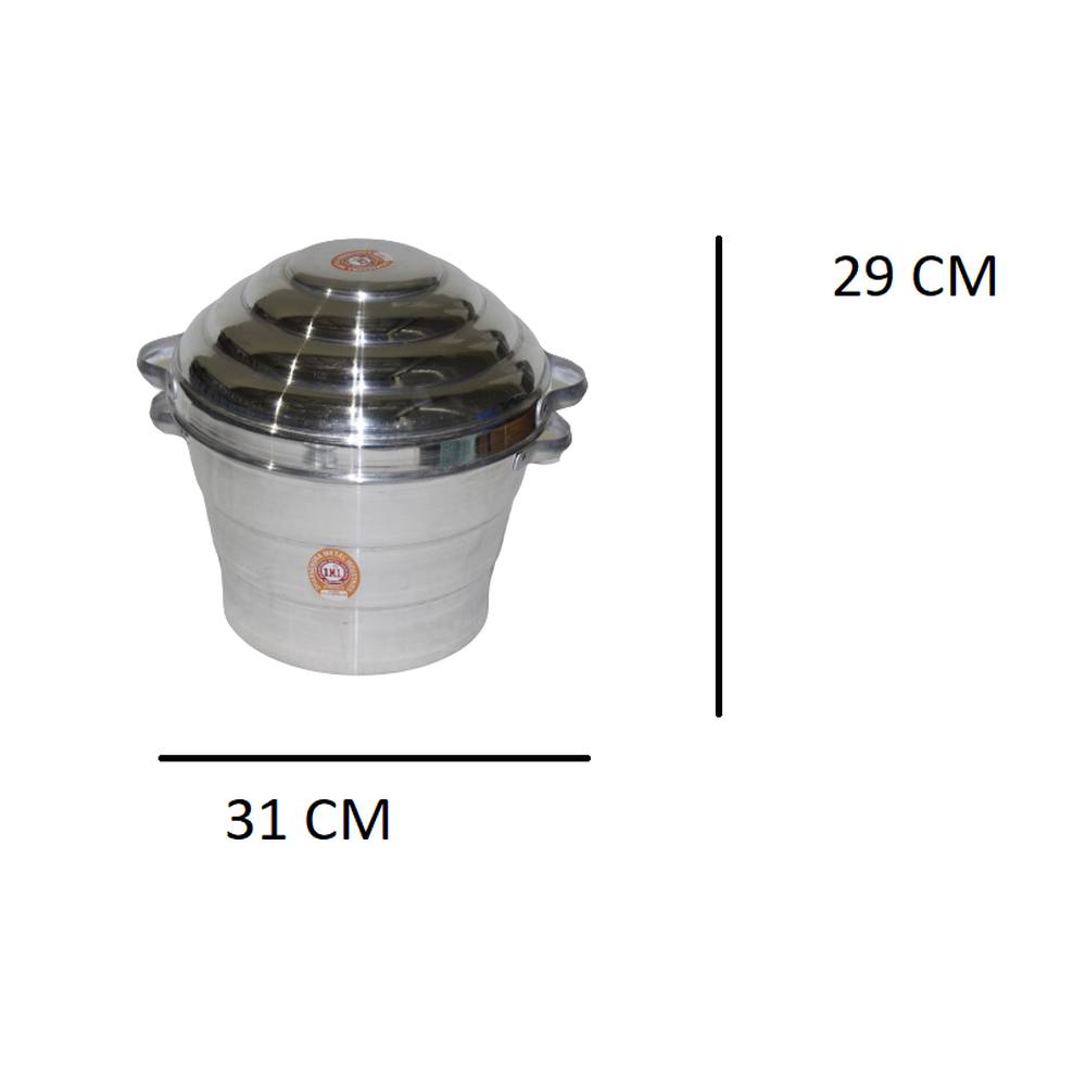 Aluminium Combo Steamer Cooker 3 in 1 15 Pcs Idli maker cooker , Dhokla & Patra