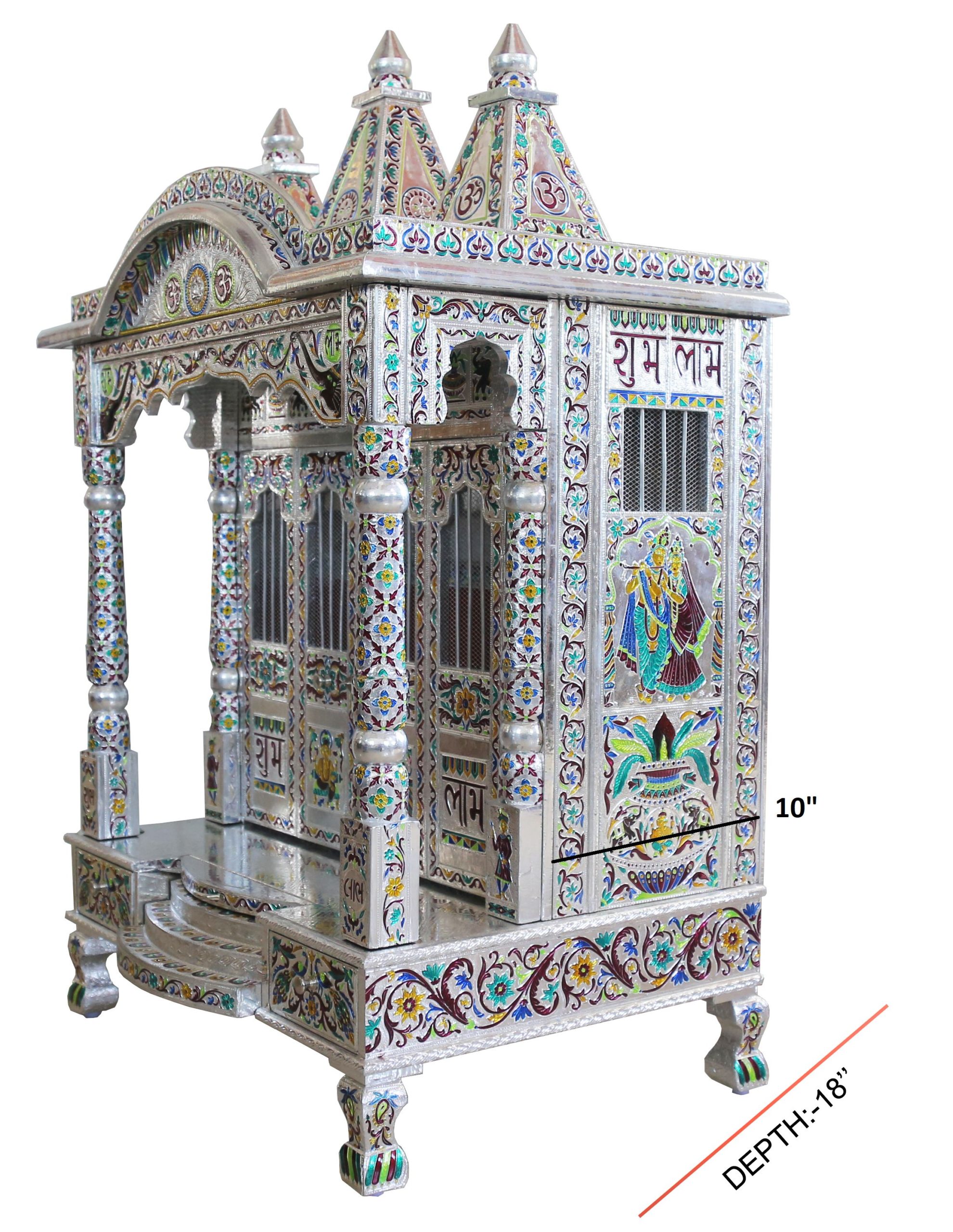JK 24 18 Aluminium Minakari Pooja (Puja)Temple (Mandir)-1933 JK 24 18 Aluminium Minakari Pooja (Puja)Temple (Mandir)-1933