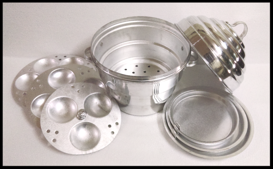 Aluminium Combo Steamer Cooker 3 in 1 12 Pcs Idli maker cooker , Dhokla & Patra-1783 Aluminium Combo Steamer Cooker 3 in 1 12 Pcs Idli maker cooker , Dhokla & Patra-1783