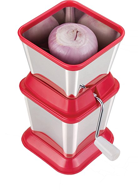 Stainless Steel Quick Onion & Vegetable Chopper / Nuts & Chilly Cutter with lid-1590 Stainless Steel Quick Onion & Vegetable Chopper / Nuts & Chilly Cutter with lid-1590