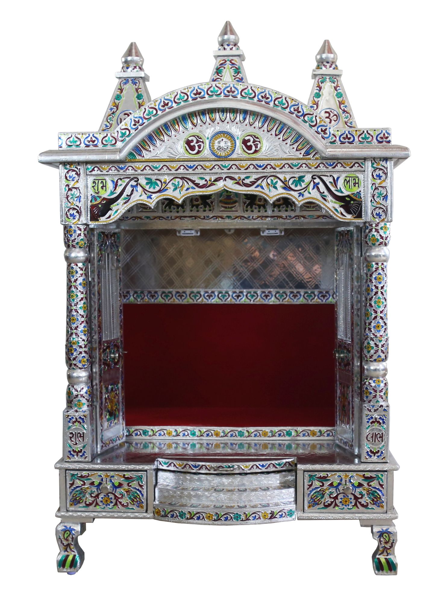 JK 30 18 Aluminium Minakari TEMPLE Home PUJA Ghar POOJA Mandir Hindu TEMPLE (Pick Up Price)