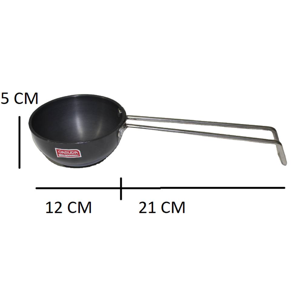 Hard Anodise Tadka Fry Pan with stainless steel handle