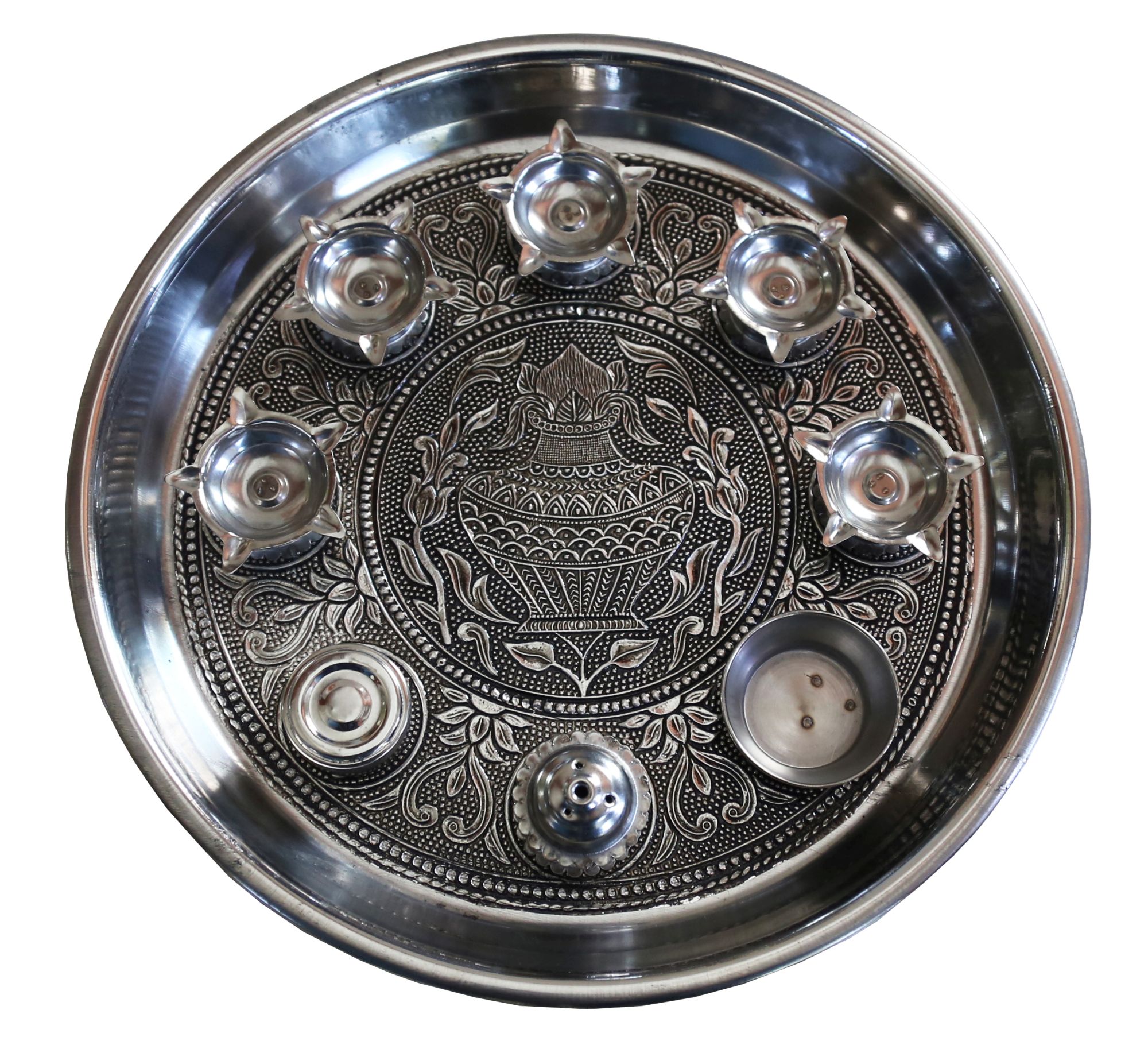 11” Oxodised Aarti Thali-1653 11” Oxodised Aarti Thali-1653