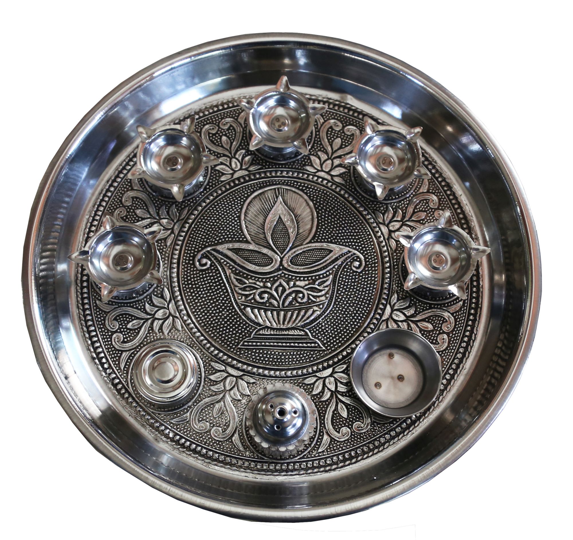 11” Oxodised Aarti Thali-1652 11” Oxodised Aarti Thali-1652