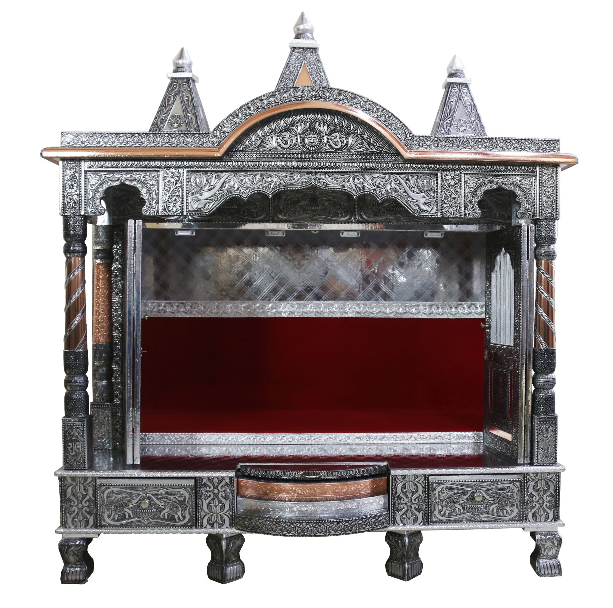 JK 42 24 Oxodise Copper TEMPLE Home PUJA Ghar POOJA Mandir Hindu TEMPLE (Pick Up Price)
