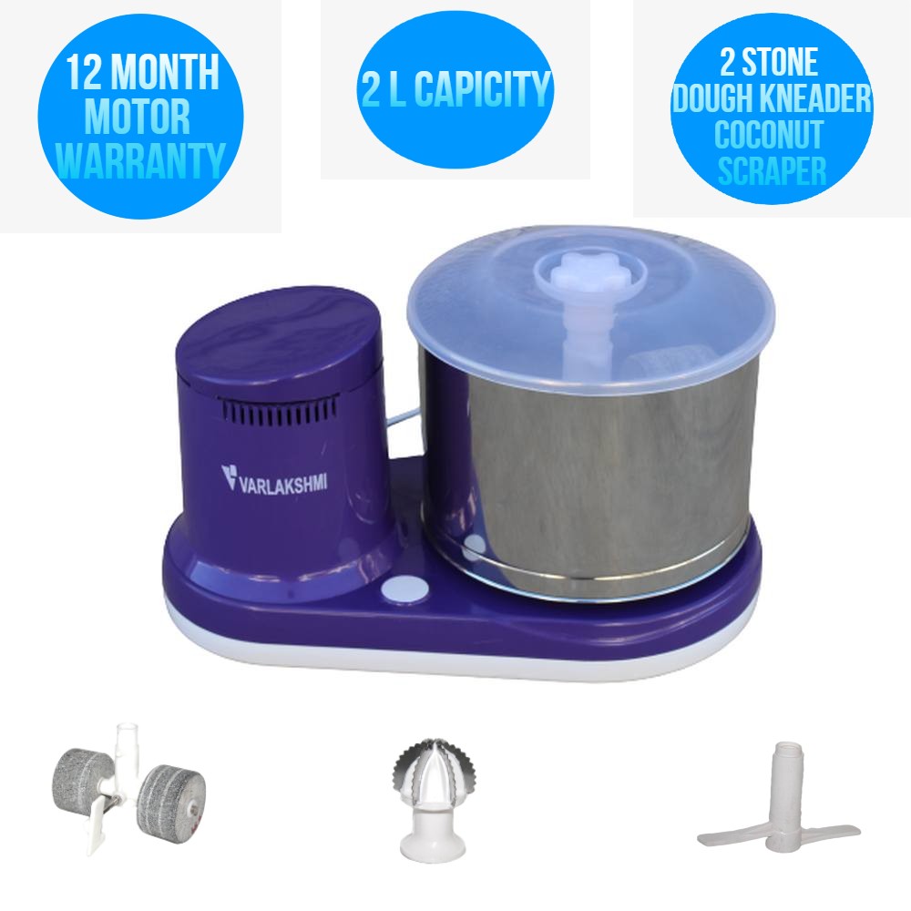 Varlakshmi Table Top Wet Grinder 2 Ltr Stone Wet mixer Grinder (Purple) (Pick Up Price)