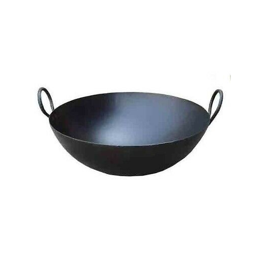 Iron Wok for Cooking Deep Frying Pot Fry Pan Bowl Kitchen Cookware Kadai 56 CM