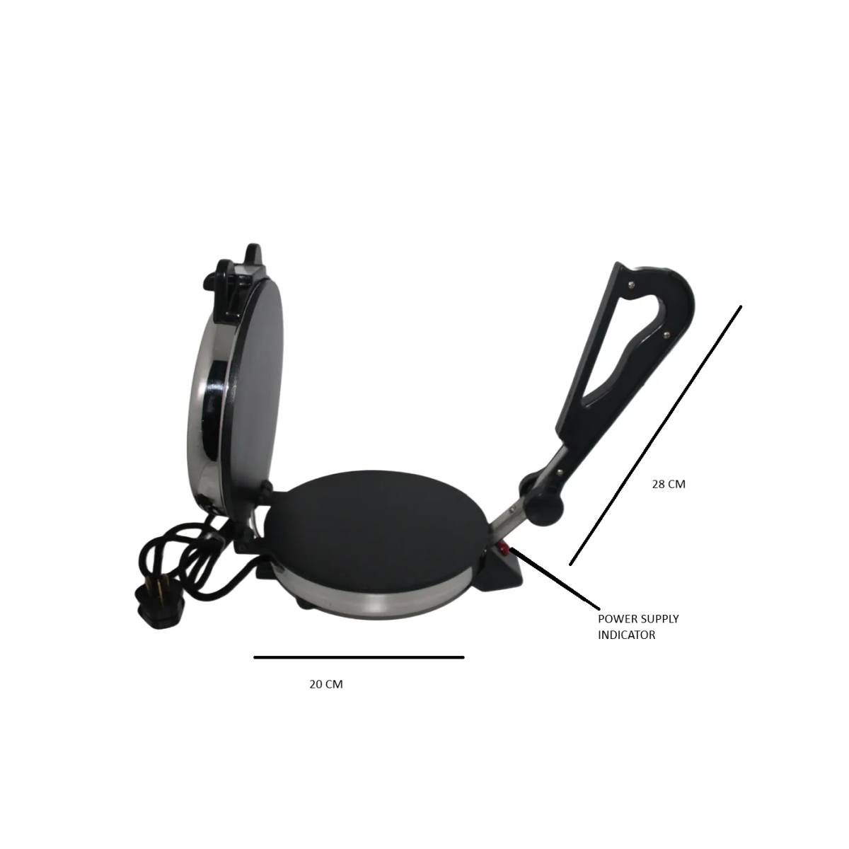 8" Roti Maker Indian Electric, Chapati, Flat Bread, Tortilla, Papad Maker