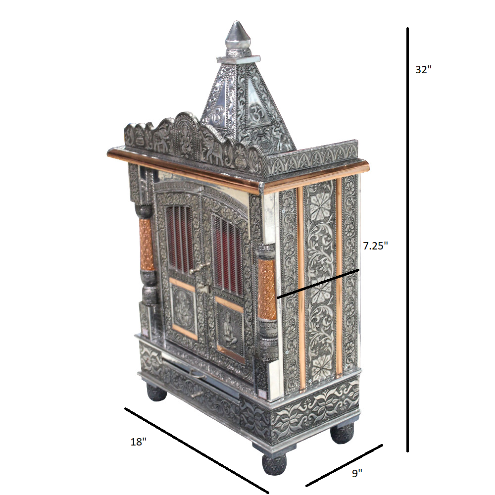 JK 18 9 Oxodise Copper TEMPLE Home PUJA Ghar POOJA Mandir Hindu TEMPLE(Pick Up Price)