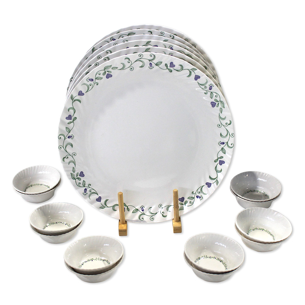 18 Pieces Round buffet sets Premium Quality MELAMINE Dinner Set (C)