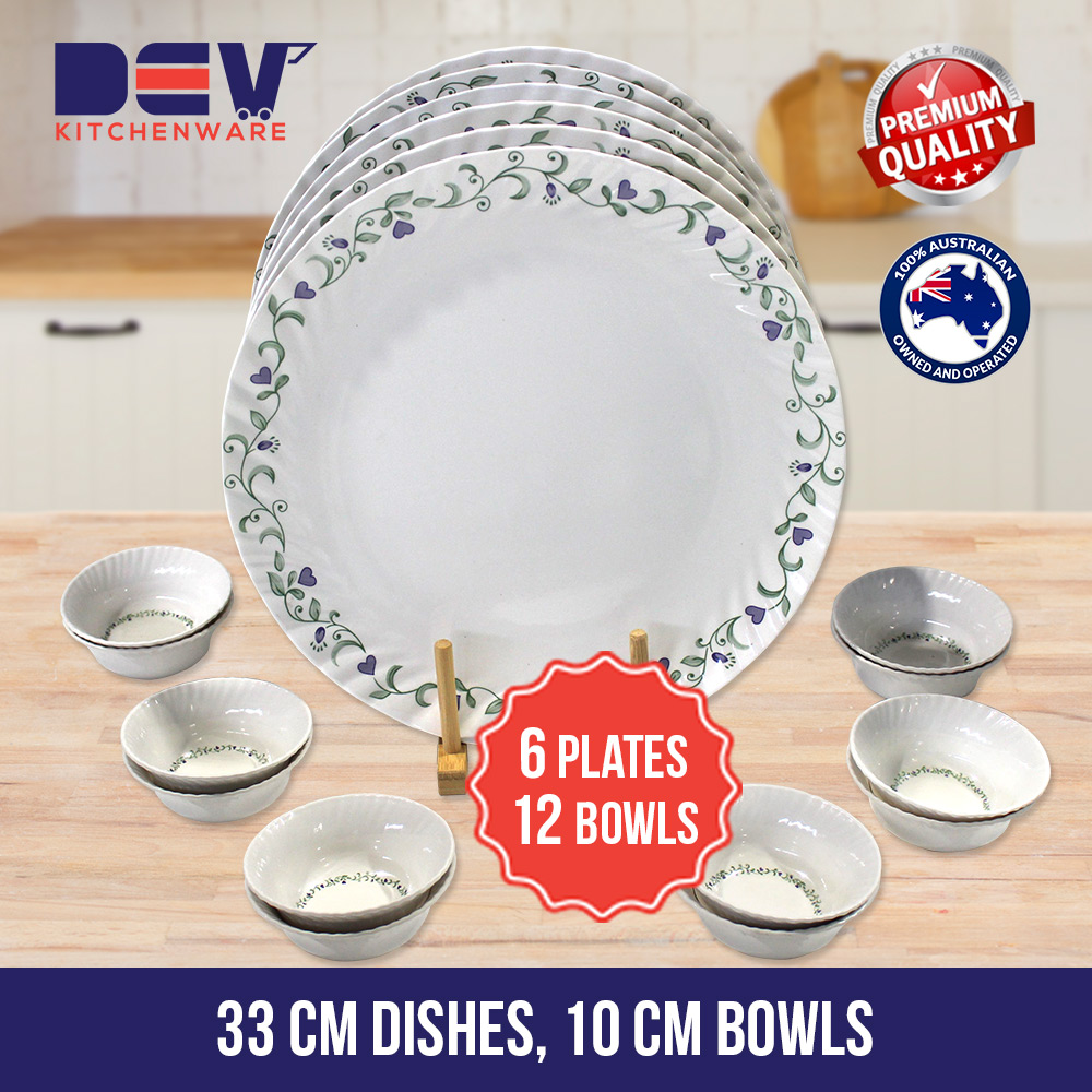 18 Pieces Round buffet sets Premium Quality MELAMINE Dinner Set (C)