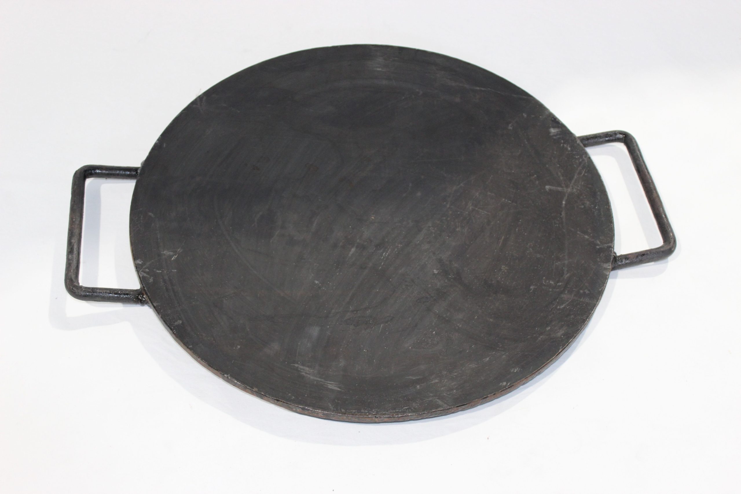 Big iron tawa slight curved shape with handle heavy base (pick up price)-2016 Big iron tawa slight curved shape with handle heavy base (pick up price)-2016