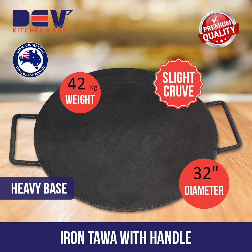 Big iron tawa slight curved shape with handle heavy base (pick up price)