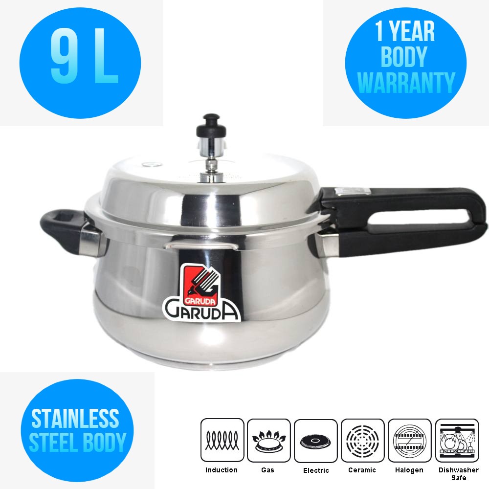 Big 9 Ltrs induction Stainless Steel Pressure cooker 9 L