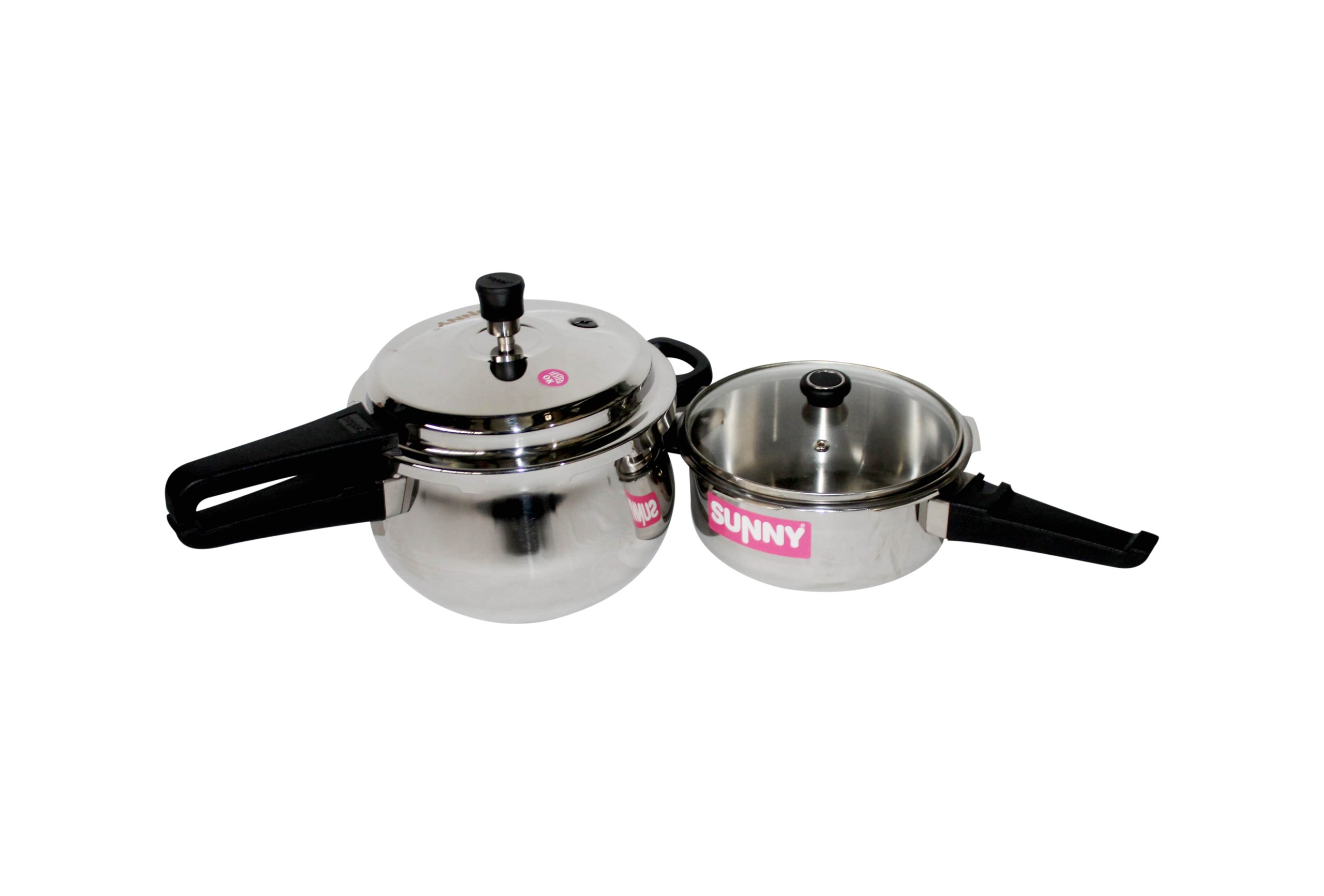 Sunny Outer Lid 5.5 & 2.5 Liters Ltrs L Stainless Steel Pressure Cooker Combi