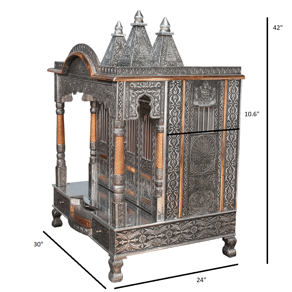JK 30 24 Oxodise Copper TEMPLE Home PUJA Ghar POOJA Mandir Hindu TEMPLE (Pick Up Price)