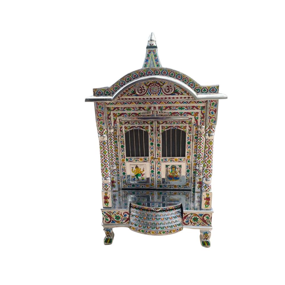 JK 21 21 Aluminium Minakari TEMPLE Home PUJA Ghar POOJA Mandir Hindu TEMPLE (Pick Up Price)