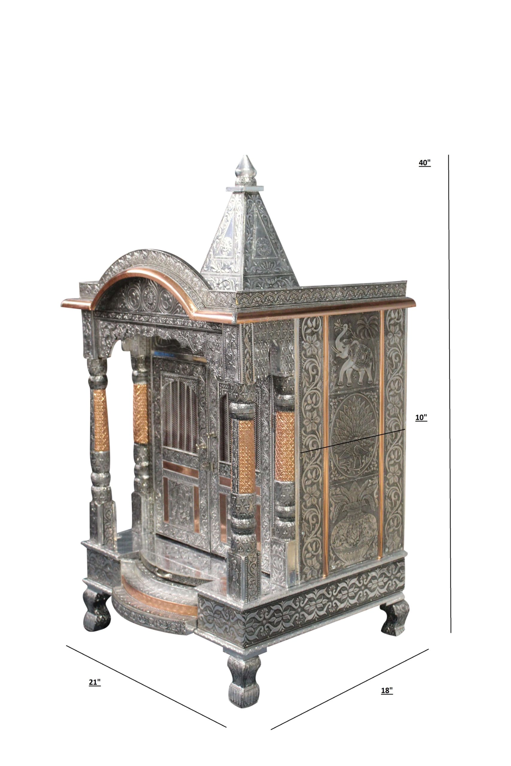 JK 21 18 Oxodise Copper TEMPLE Home PUJA Ghar POOJA Mandir Hindu TEMPLE (Pick Up Price)