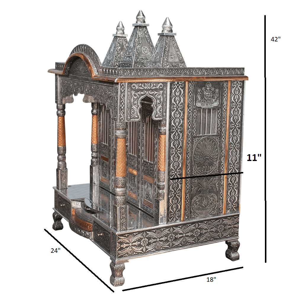 JK 24 18 Oxodise Copper TEMPLE Home PUJA Ghar POOJA Mandir Hindu TEMPLE Temple (Pick Up price)