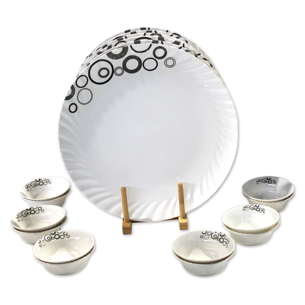 18 Pieces Round buffet sets Premium Quality MELAMINE Dinner Set (B)