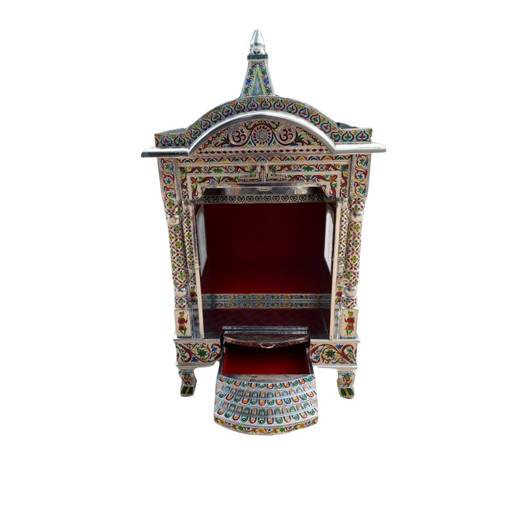 JK 21 18 Aluminium Minakari TEMPLE Home PUJA Ghar POOJA Mandir Hindu TEMPLE (Pick Up Price)