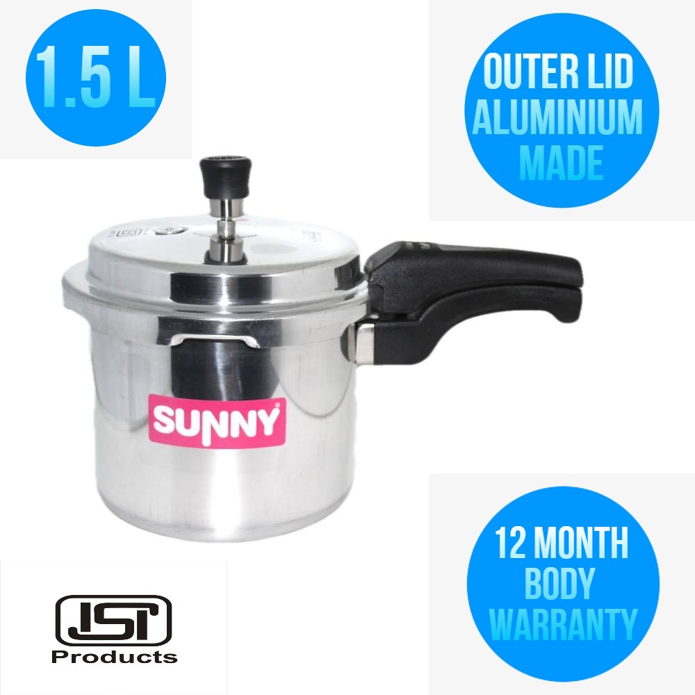 Sunny Outer Lid 1.5 Ltr Aluminium Pressure Cooker
