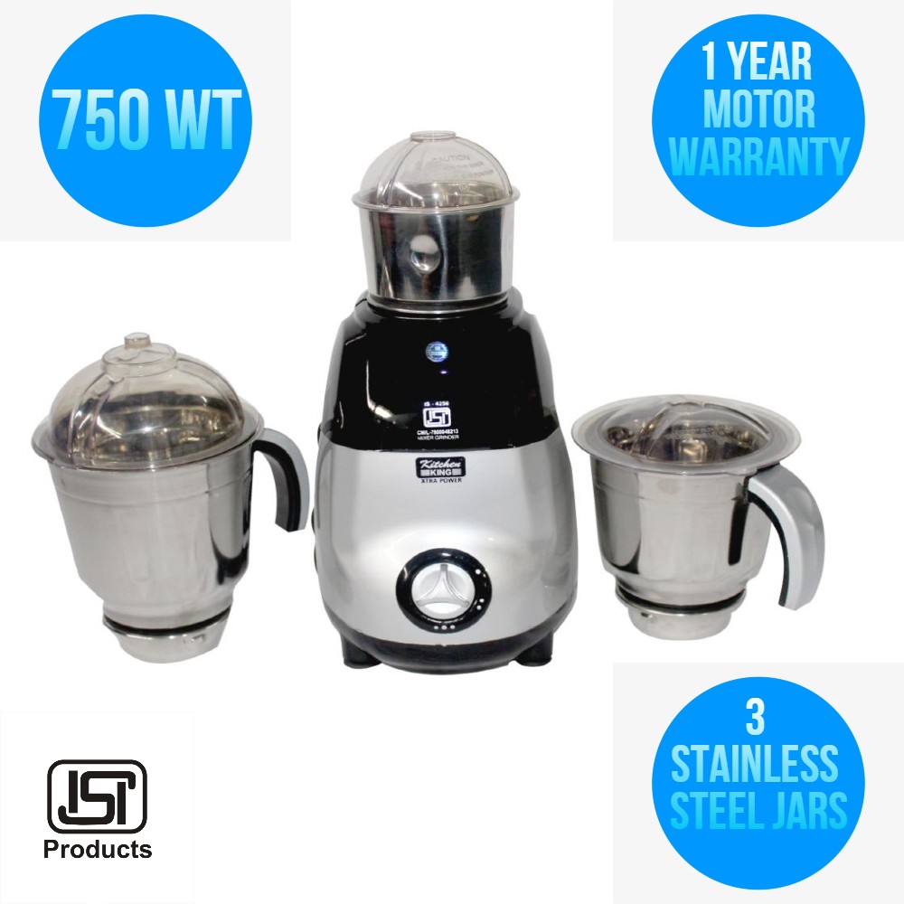 Indian mixer grinder Blender 750 WT with 3 Jars (1 Year Motor warranty) AU stock Sliver