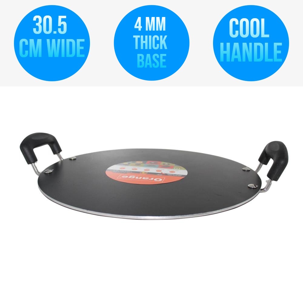 Non Stick Pathari Tawa (Dosa Tawa Round) Pancake Pan Flat Base 30.5 CM 4 MM thick