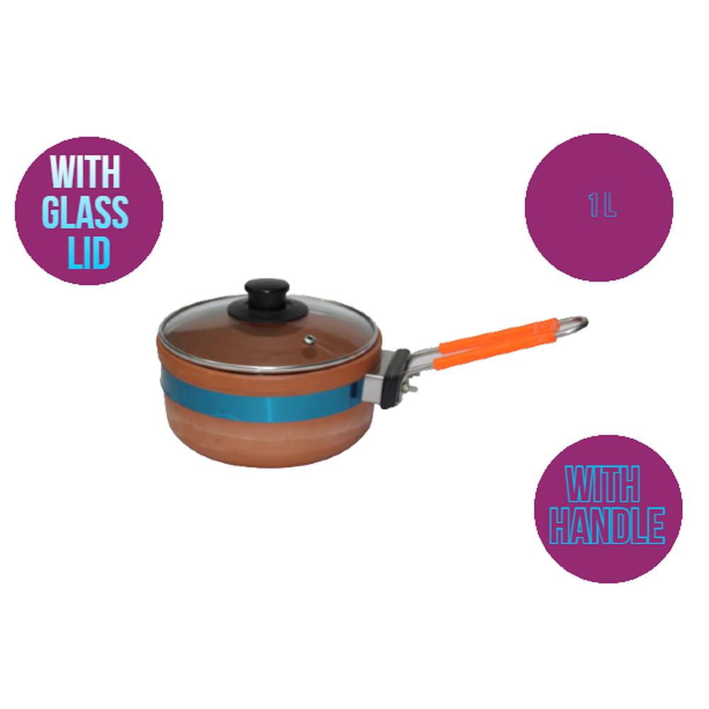 1 L Sauce pan with Glass Lid & Handle (Only Pick Up)