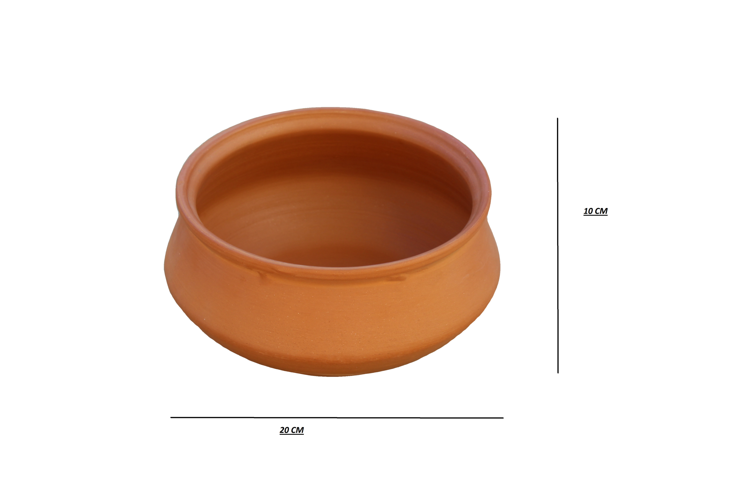 Clay 2 L Handi Pot with Glass Lid (Only Pick Up)