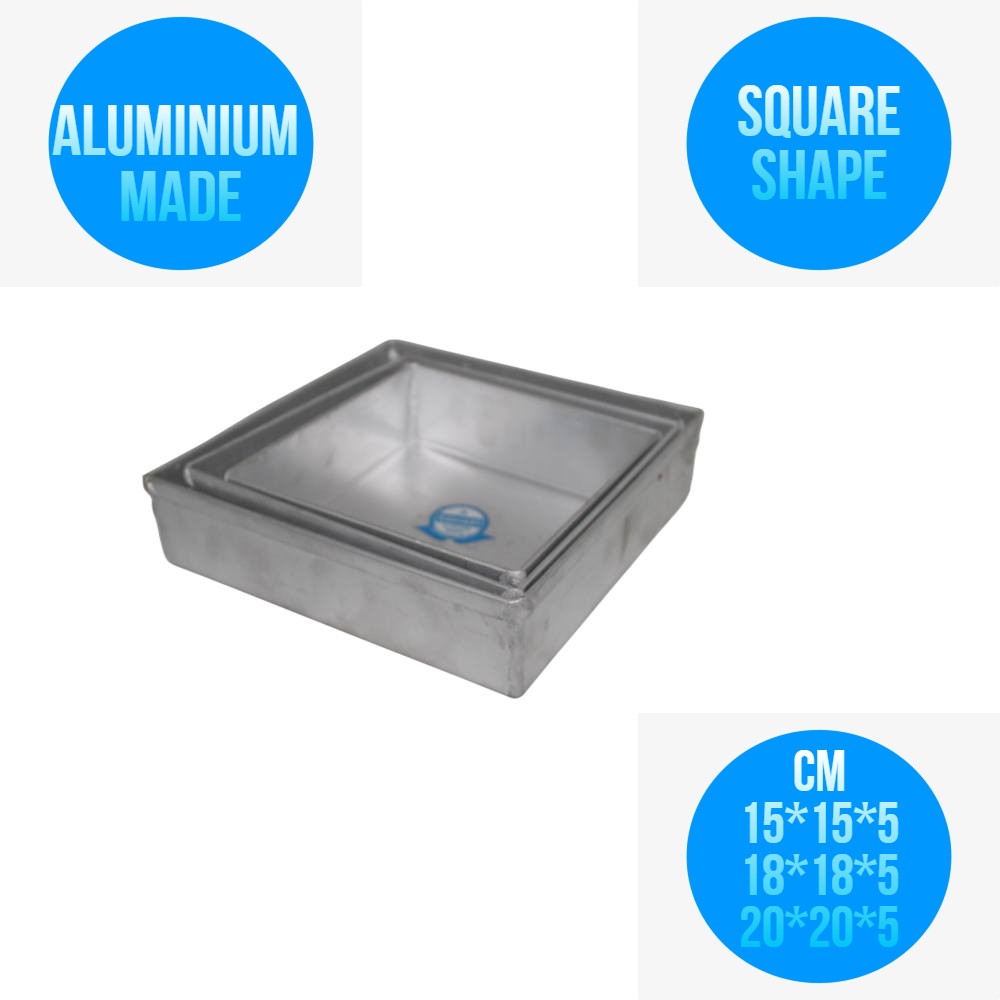 Square Khaman, Dhokla & Sweet Aluminium Steamer 3 pcs Plate Sets