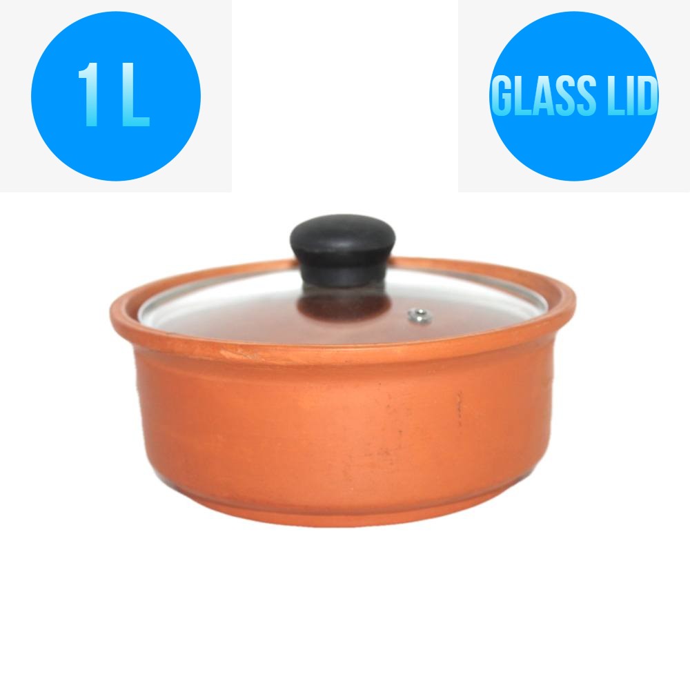 Clay 1 L Yogurt Pot With Glass Lid (Only Pick Up)