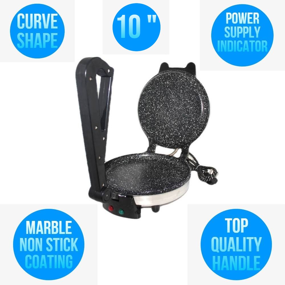 10" Roti Maker Indian Electric, Chapati, Flat Bread, Tortilla, Papad Maker
