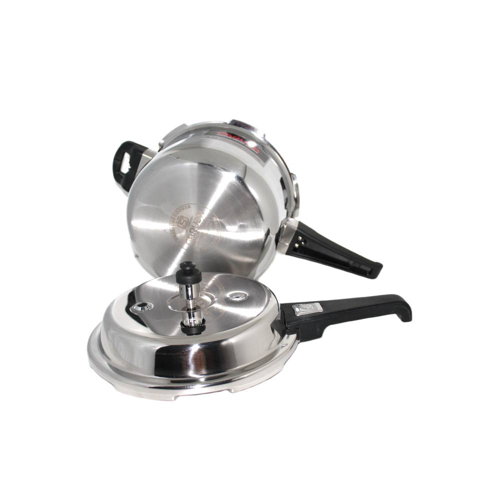 Try Ply Tri Ply Stainless Steel Pressure cooker with glass lid 2.5 L 2.5 Liter