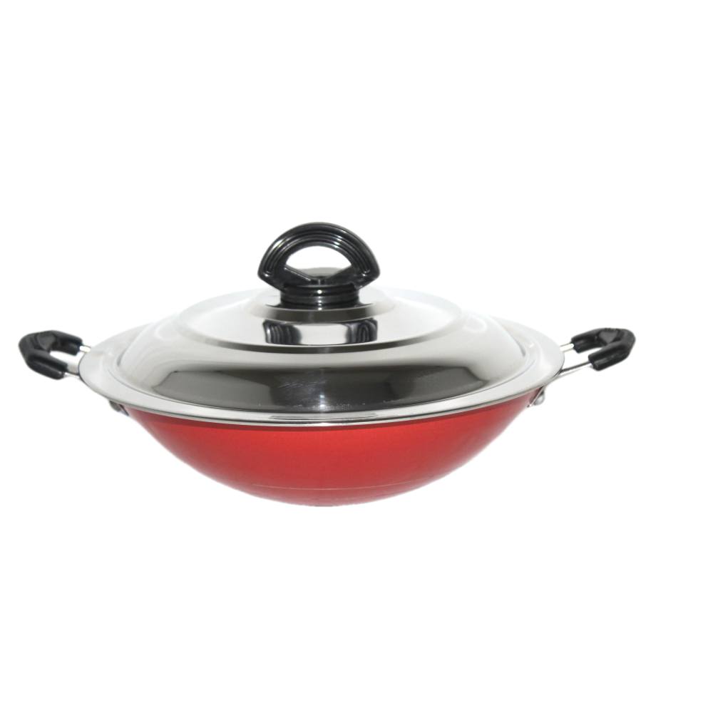 17.5 CM Hopper Pan Hopper Maker Mini Kadai Appam Stainless Steel Lid Non Stick