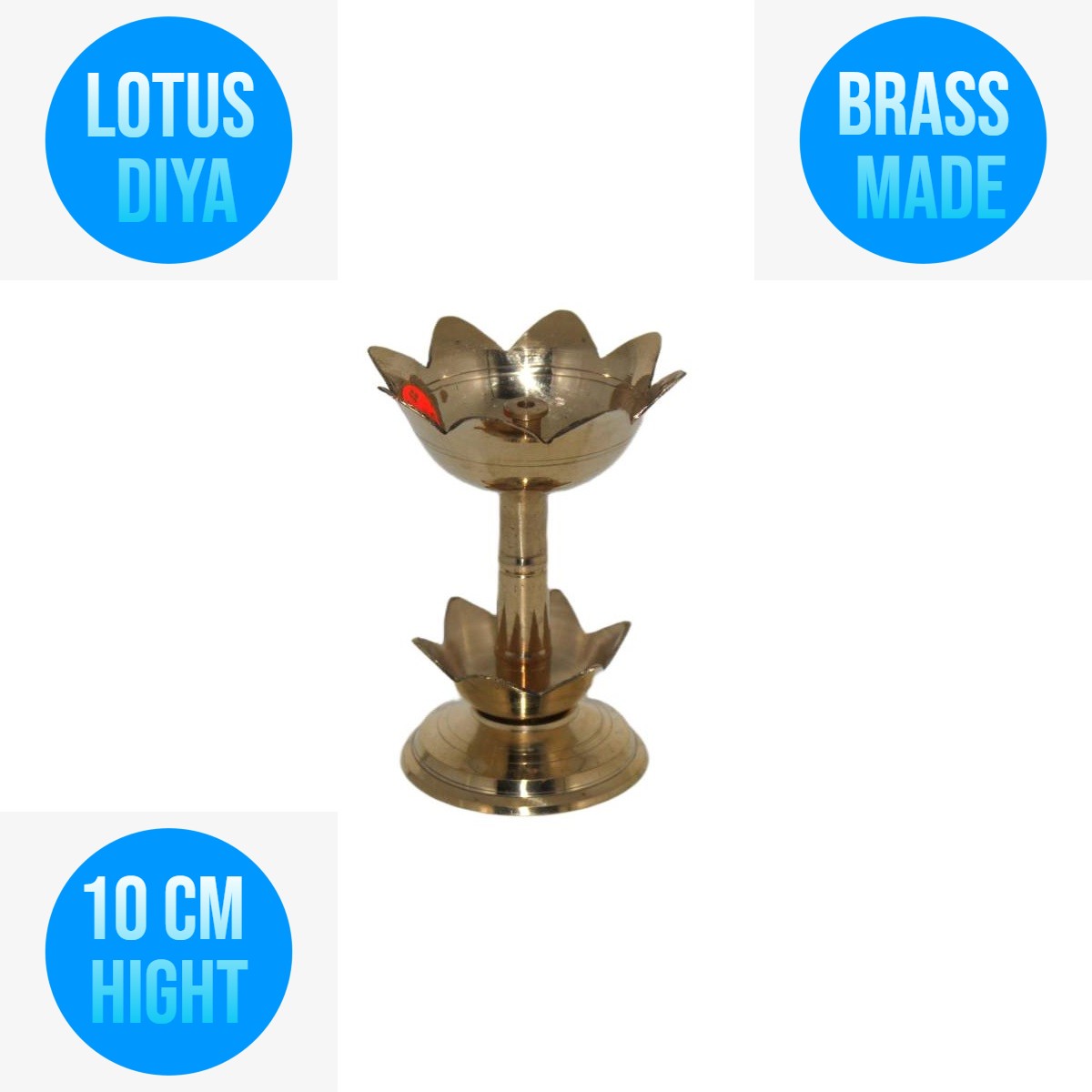 JYOTI Diya Oil Lamp Stand for Puja Pooja Decoration Items Samai Diwali Oil Lamp