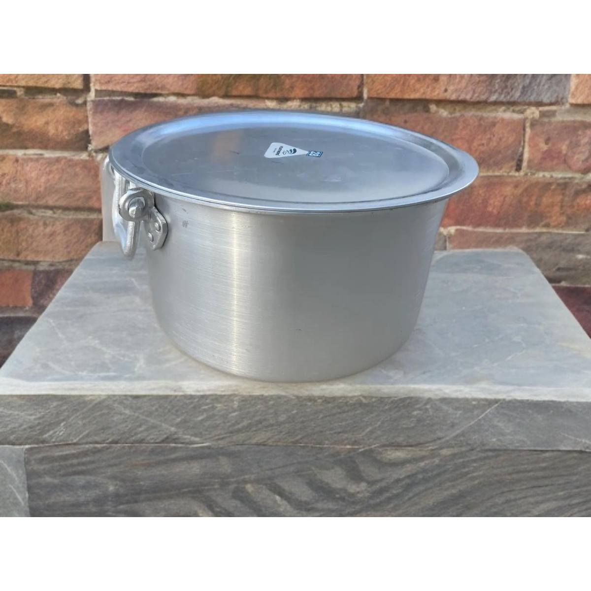 Commercial Premium Aluminum cooking pots With Lid Patila Tope Bhagona with Flat base 55.00 L (Pick up Price)