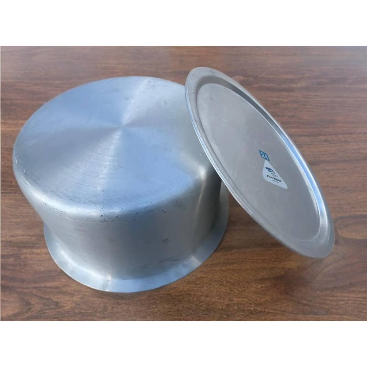 Commercial Premium Aluminum cooking pots With Lid Patila Tope Bhagona with Flat base 10.2 L (Pick up Price)
