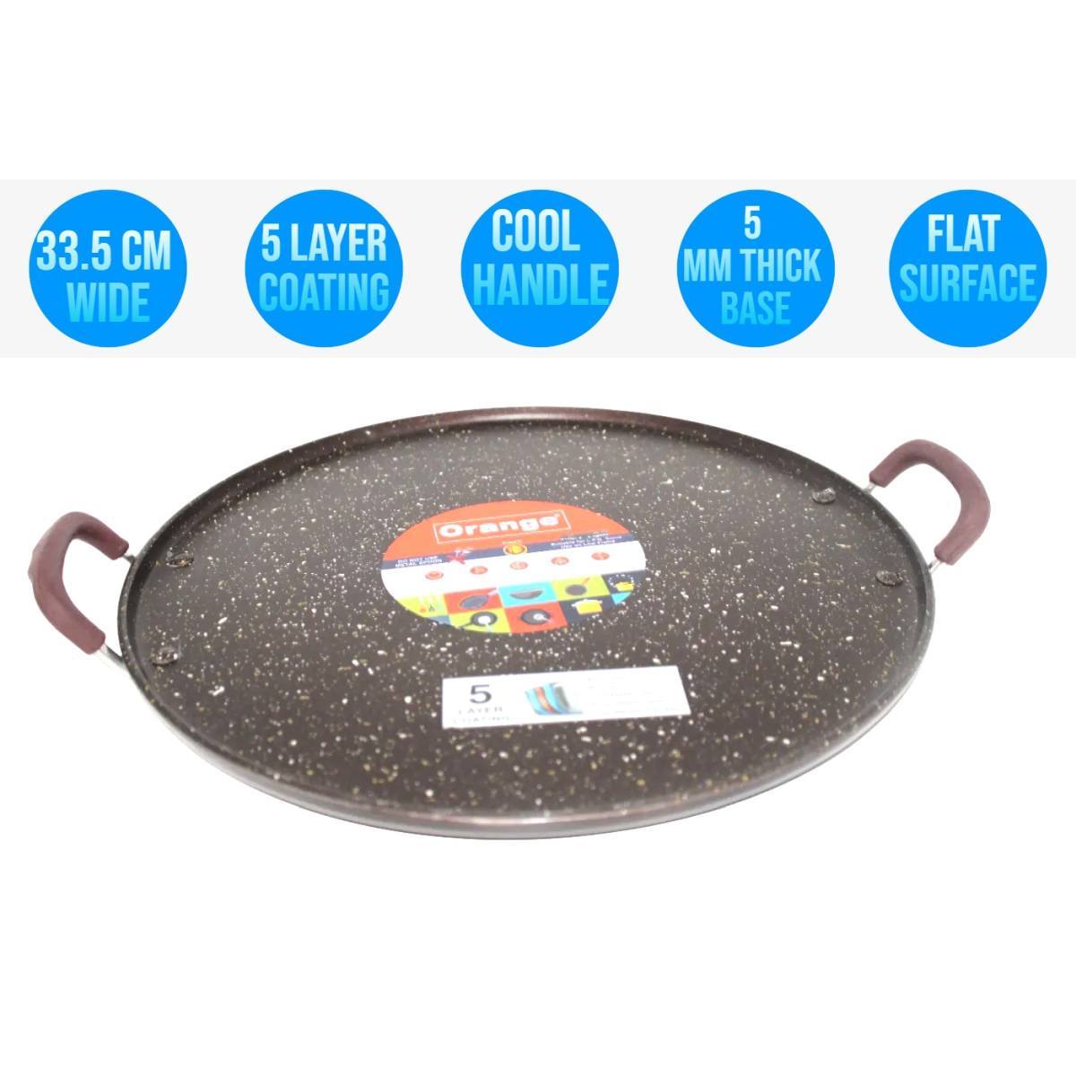 Non Stick Multi Tawa (Dosa Tawa Round) Pancake Pan 32.5 CM 5 MM thick